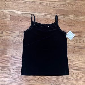 Black velvet cami